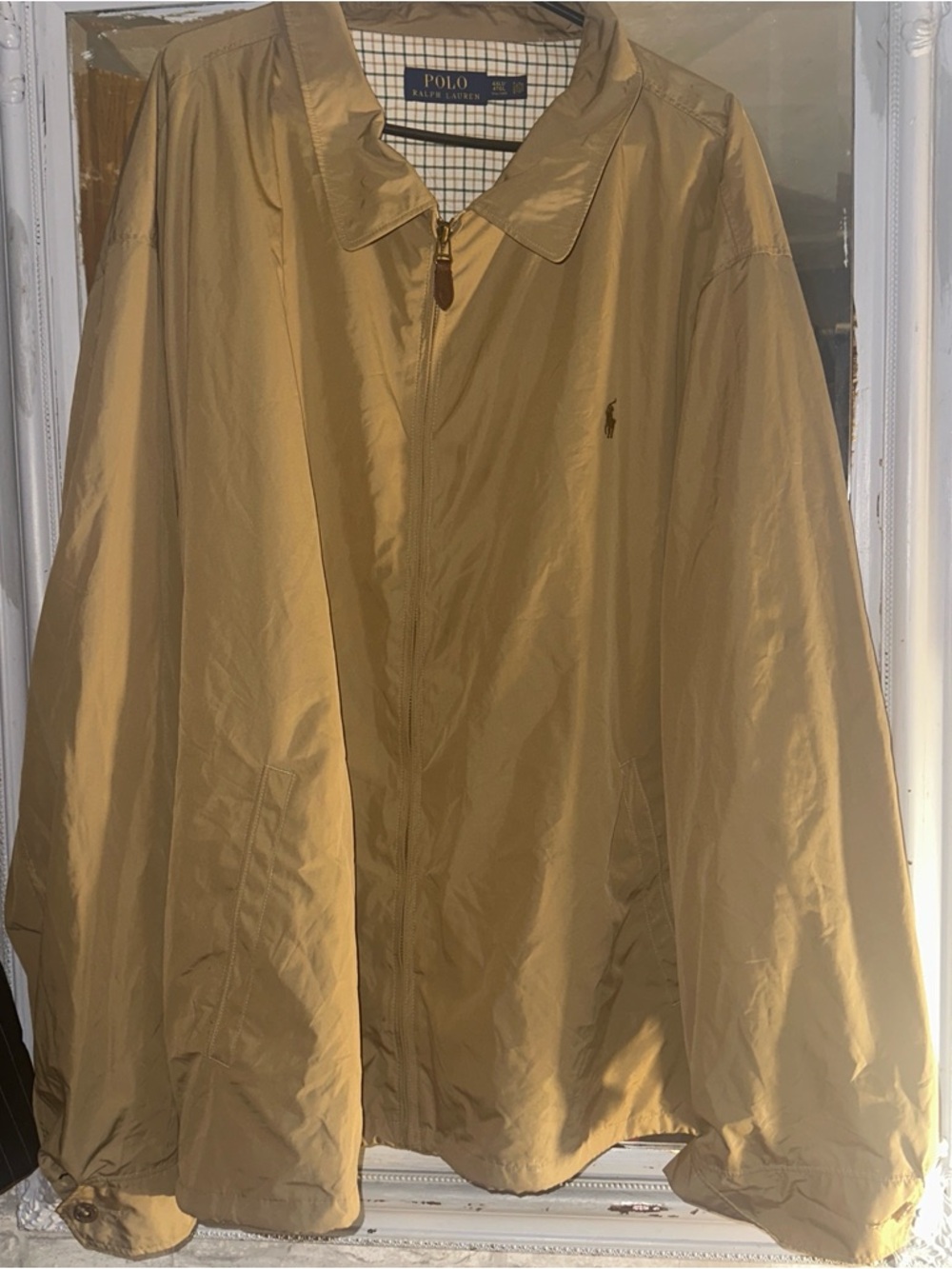 Ralph Lauren Men’s Beige Lightweight Zip Shirt Jacket